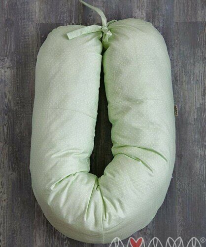 V-подушка для беременных "Зелёный горошек" 170 см. Россия